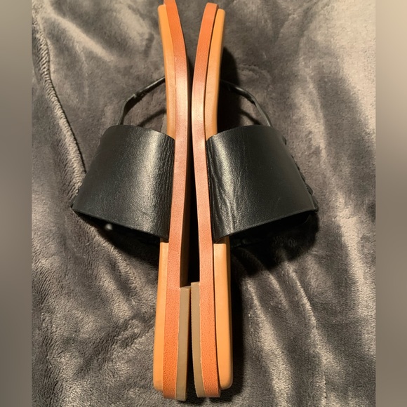 COLE HAAN Grand 360 Women’s Black Braided Thong slide sandal sz 9 - Picture 3 of 8